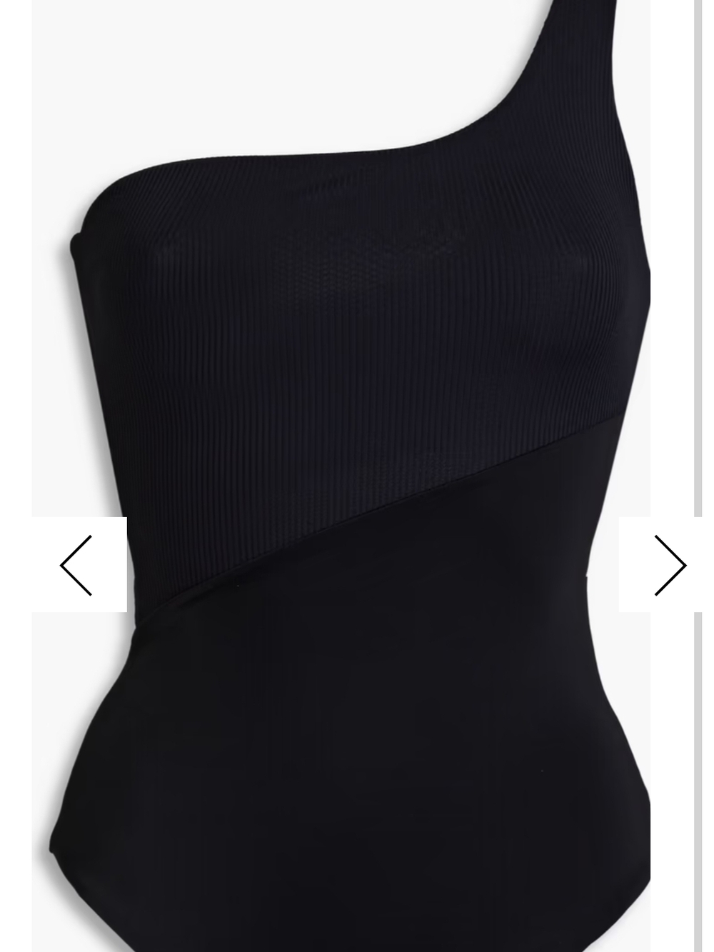 Onia Black One-Shoulder Ribbed One-Piece Swimsuit - Picture 3 of 8